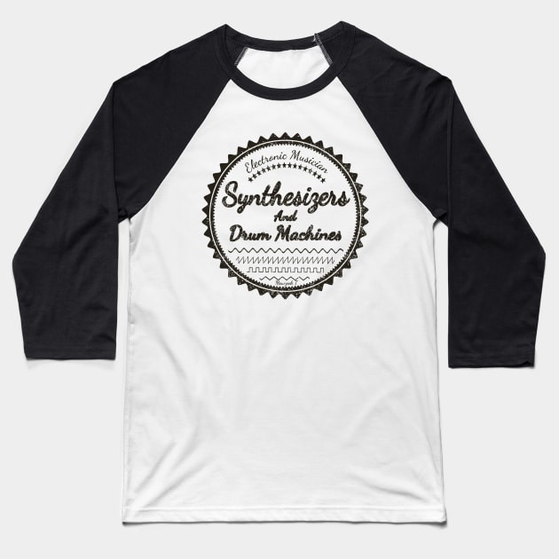 Synthesizer and Drum machine Baseball T-Shirt by Mewzeek_T